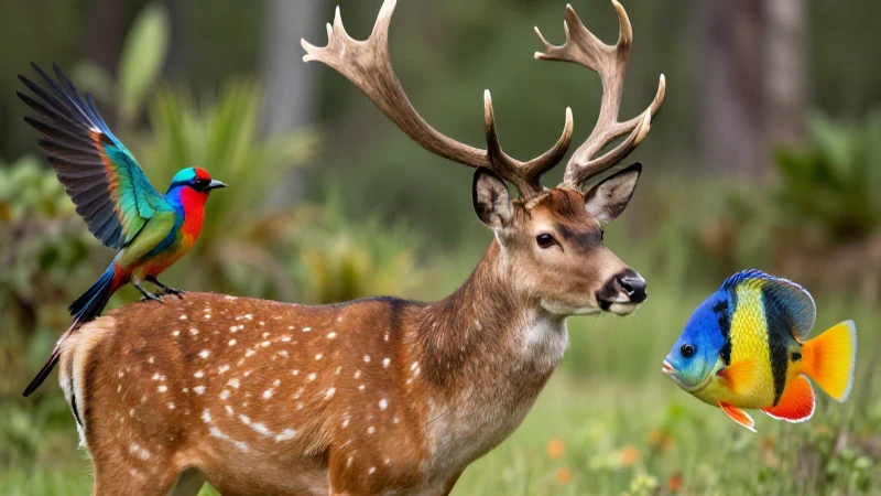 Animales vertebrados: concepto, tipos y ejemplos útiles 7 De composición dinámica, un ciervo y aves
