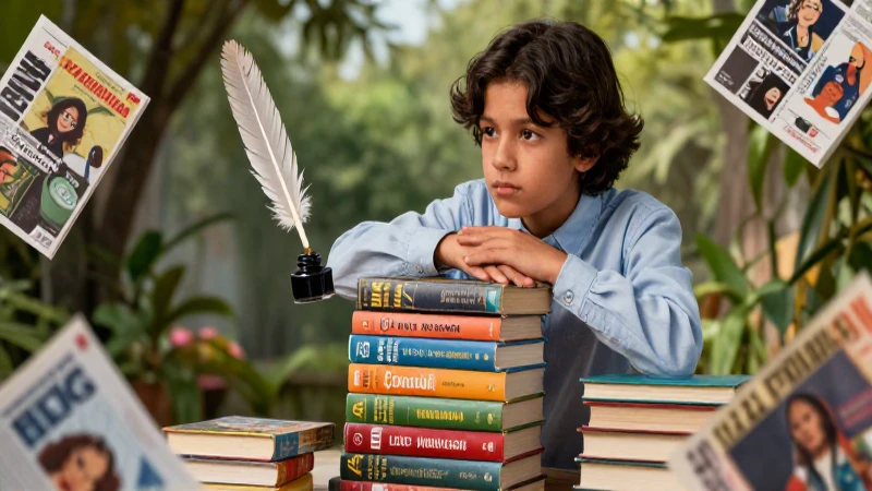 Escritores venezolanos: Conoce su destacada literatura juvenil 6 Estudiante literario con libros de Venezuela en revista
