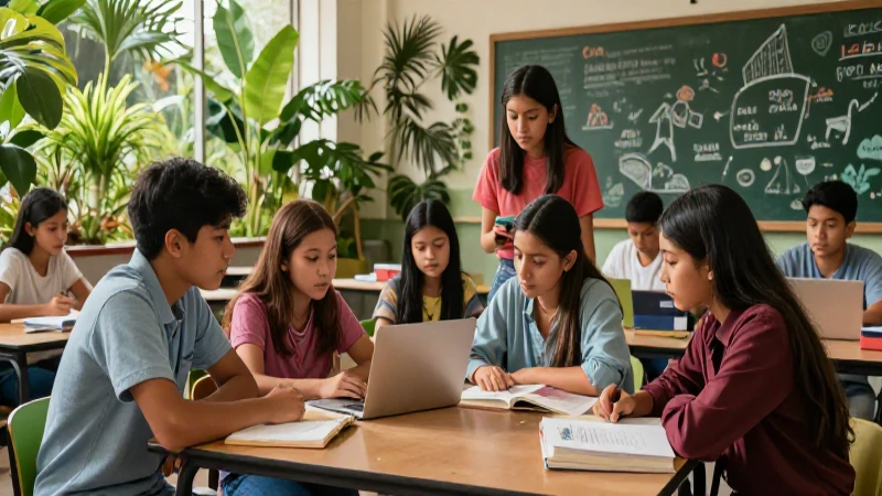 Conoce los beneficios de la Educación Sustentable en la Nueva Escuela Mexicana 3 Estudiantes mexicanos aprendiendo educación sustentable
