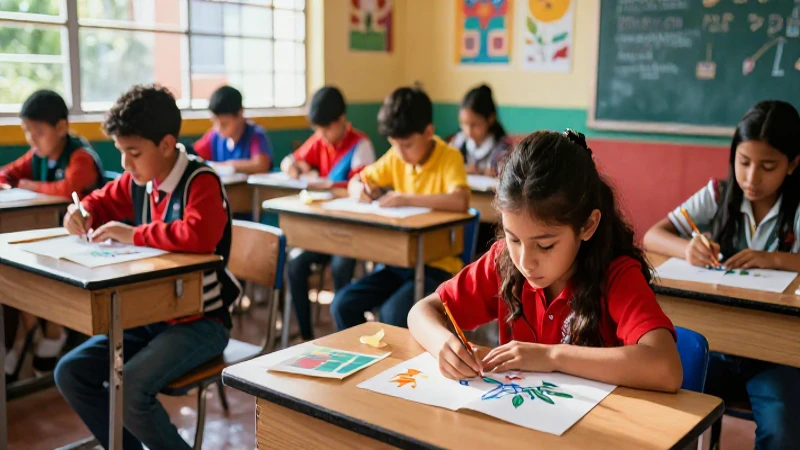 Conoce los beneficios del arte en la educación escolar 5 Estudiantes mexicanos colaboran en un arte vibrante