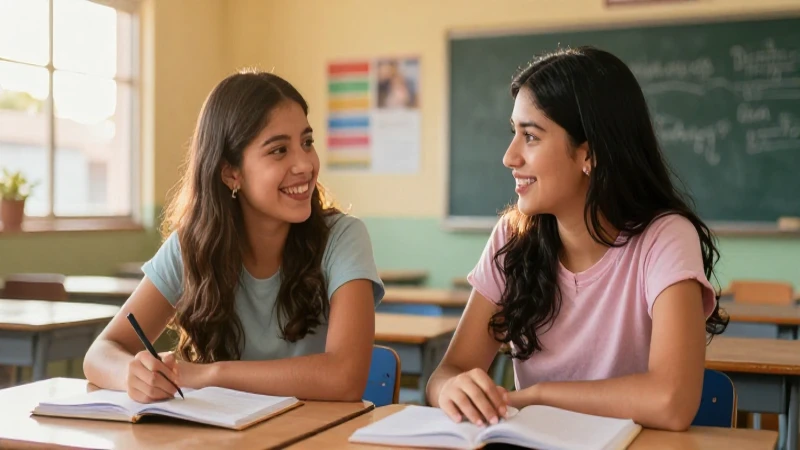 Beneficios de la perspectiva de género en habilidades socioemocionales 5 Chicas mexicanas brillantes en aula vibrante