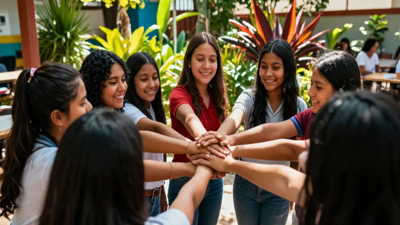 Maximiza la educación sustentable en México con alianzas interinstitucionales 3 Estudiantes mexicanos colaborando en alianzas