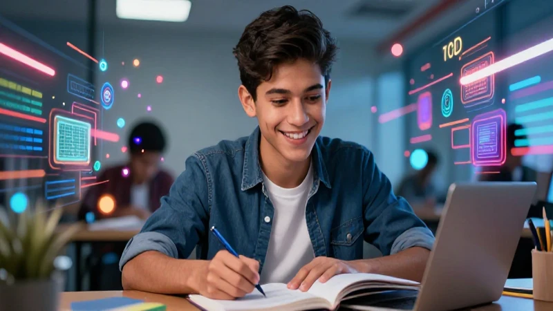 Potencia tu éxito educativo con evaluación formativa 3 Joven estudiante mexicano enfocado en el aprendizaje