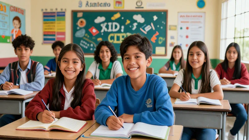 Beneficios de la Nueva Escuela Mexicana: Educación inclusiva y diversa al descubierto 3 Portada vibrante de estudiantes mexicanos felices