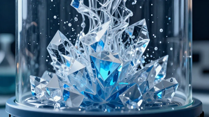 Líquido vibrante se convierte en cristales de hielo