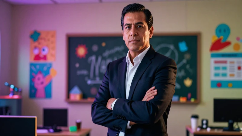 Reforma educativa en México: Conoce los cambios más relevantes 14 Educador mexicano profesional en aula vibrante y detallada