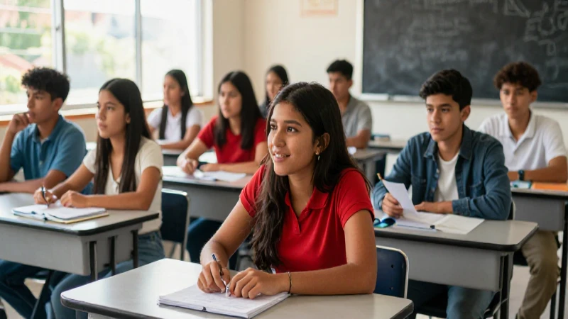 Conoce cambios clave en la Nueva Escuela Mexicana 3 Estudiantes mexicanos modernos en aula, crecimiento y luz