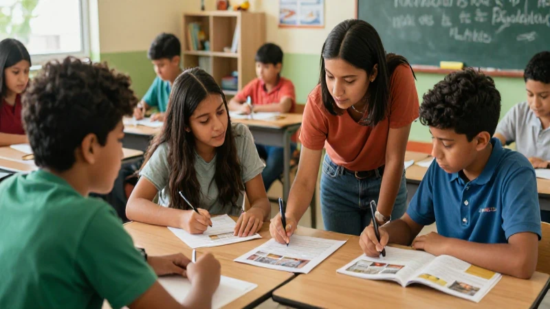 Nueva escuela mexicana: cambios y flexibilidad curricular 4 Aula mexicana moderna con aprendizaje colaborativo