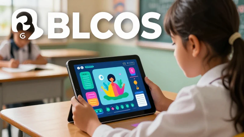 Estudiante enfocado en aula mexicana digital futurista