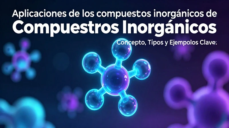 Compuestos inorgánicos: concepto, tipos y aplicaciones