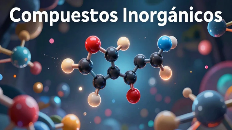 Ilustración vibrante sobre compuestos inorgánicos