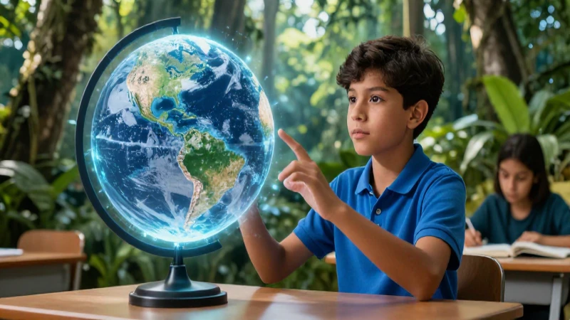 Joven mexicano estudia ecosistemas con holograma