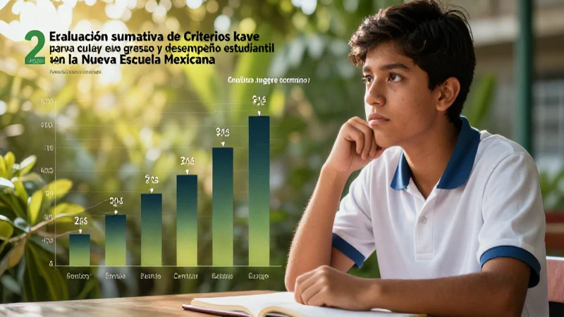 Estudiante mexicano con progreso educativo y evaluación