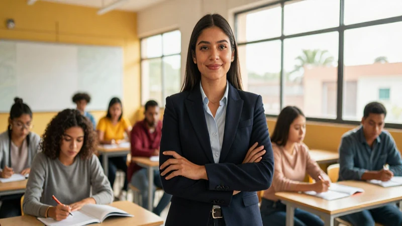 Joven mexicana inspira clases en aula vibrante
