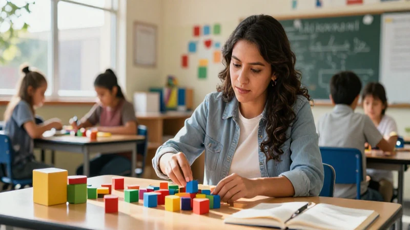 Ajusta el currículo escolar y supera los desafíos de la nueva escuela mexicana 3 Maestra mexicana organiza bloques de aprendizaje vibrantes