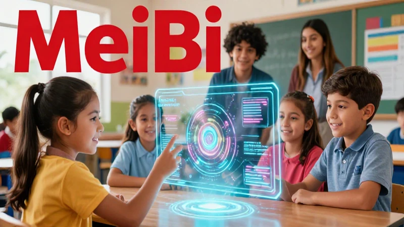 Desafíos y soluciones tecnológicas en el aula: Nueva Escuela Mexicana 5 Niño mexicano interactúa con tecnología educativa futurista