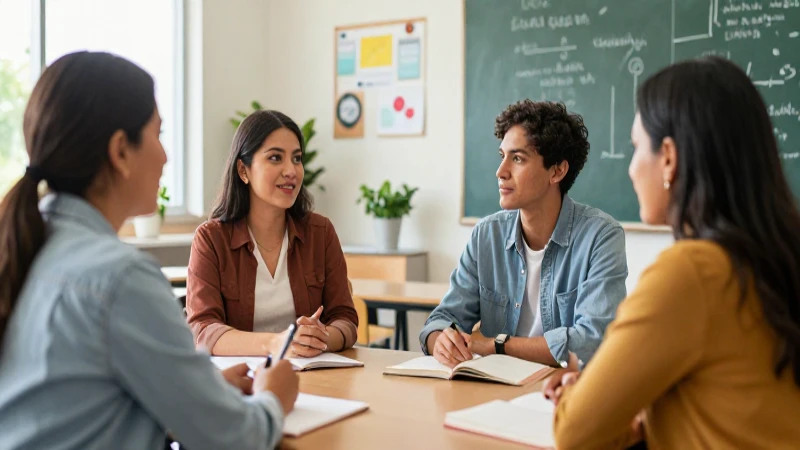 Padres mexicanos dialogan por la igualdad en un aula moderna