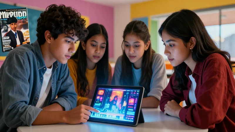 Colaboración artística estudiantil profesional vibrante