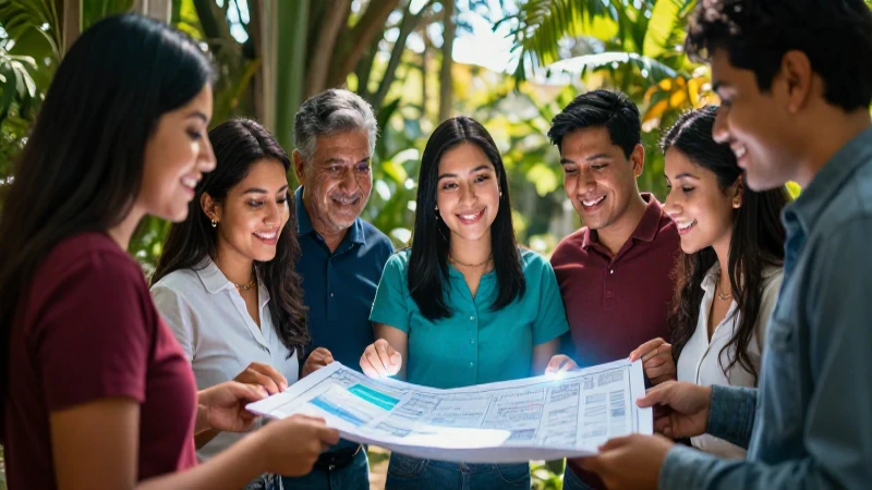 Nueva Escuela Mexicana: Claves y oportunidades en la evaluación educativa 4 Educadores y estudiantes mexicanos colaboran en un plano
