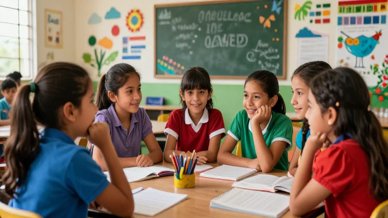Promueve una educación ética y valórica para la Nueva Escuela Mexicana 3 Niños mexicanos discuten en aula con estilo vibrante