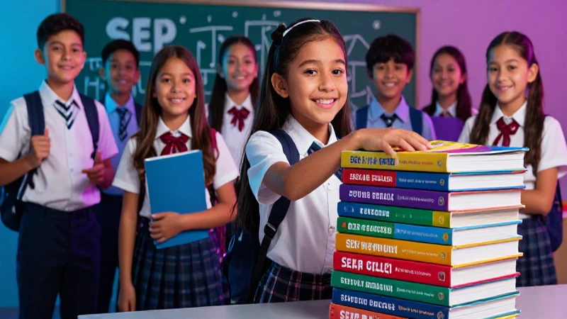 Guía completa: los mejores libros de Español SEP por grado escolar 3 Estudiantes mexicanos felices con libros modernos