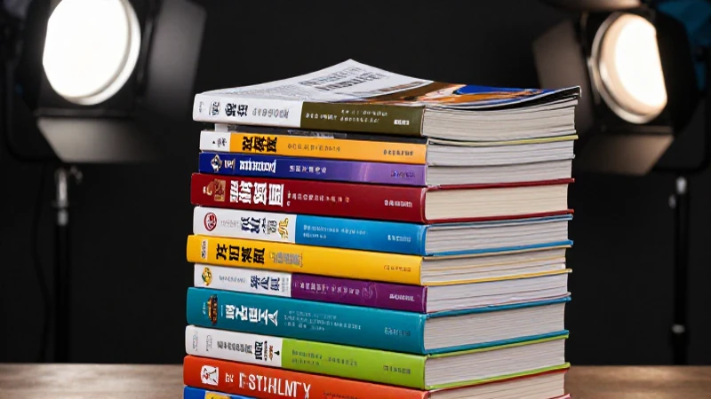 Literatura colorida en fotografía profesional