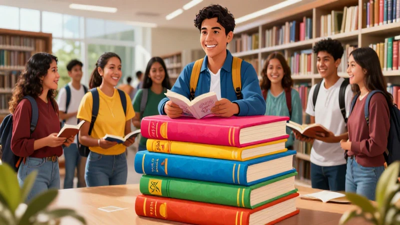Vibrante ilustración de estudiantes mexicanos modernos
