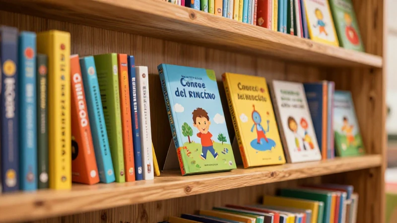 Libros educativos para primaria en rincón acogedor