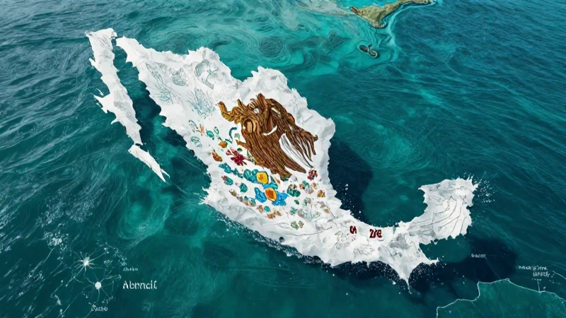 México: costa vibrante con mapa educativo detallado