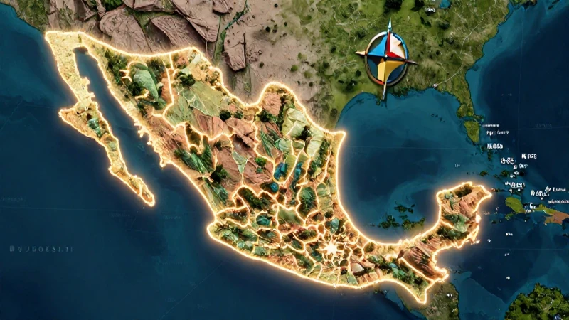 Conoce los límites territoriales de México: información actualizada 5 Mapa hiperrealista de México con límites brillantes