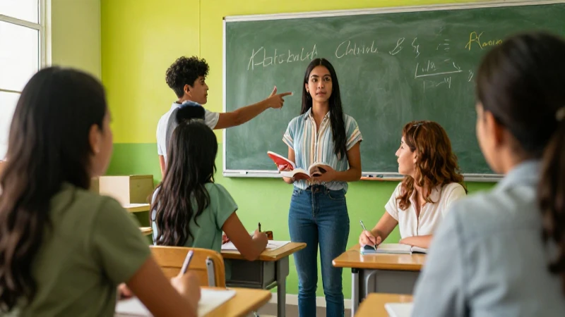 Estudiantes mexicanos modernos en aula vibrante