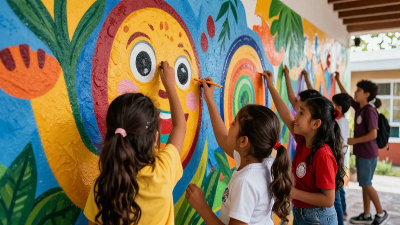 Fomentando la creatividad artística en niños mexicanos