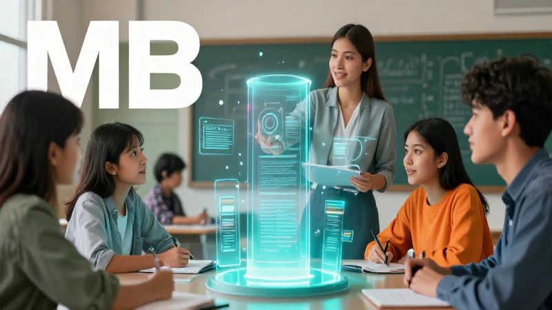 Pilares clave de Evaluación en la Nueva Escuela Mexicana 4 Clase futurista: estudiantes y tecnología colaborando