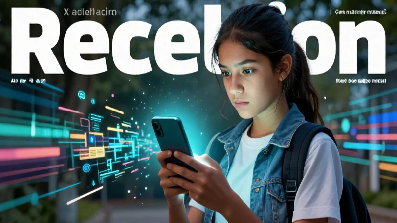 Estudiante mexicano usa móvil brillante en entorno digital