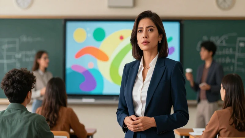 Nuevos cambios en la escuela mexicana: Todo lo que debes saber 5 Maestra mexicana determinada en un aula moderna