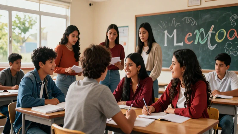 Nuevos cambios en la escuela mexicana: Todo lo que debes saber 4 Estudiantes mexicanos en aula moderna vibrante