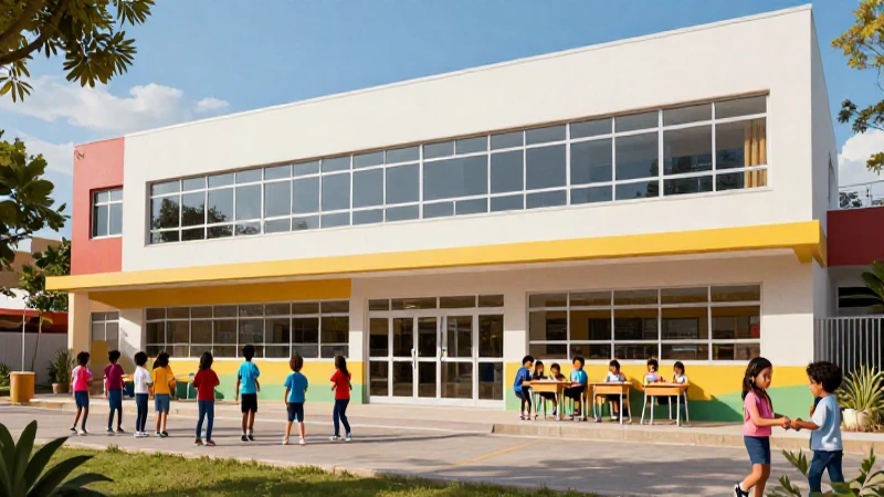 Nueva Escuela Mexicana: Principales cambios en Reforma Educativa 3 Escuela mexicana moderna con niños en vibrante luz