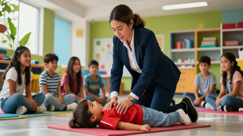 Nueva Escuela Mexicana: M谩ster en primeros auxilios en educaci贸n f铆sica 5 Educador brinda primeros auxilios a estudiante