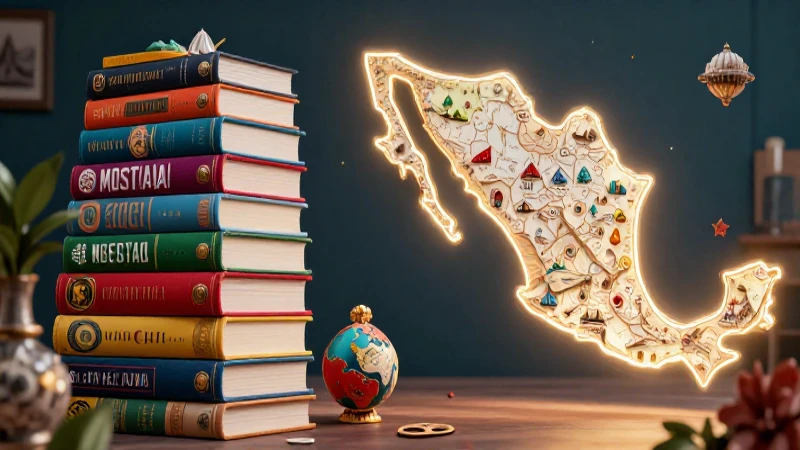 Guía completa: Temas principales en textos escolares SEP 4 Collage vibrante de símbolos culturales mexicanos