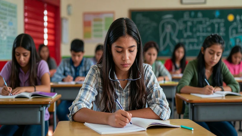 Aprendizaje enfocado en aula mexicana moderna