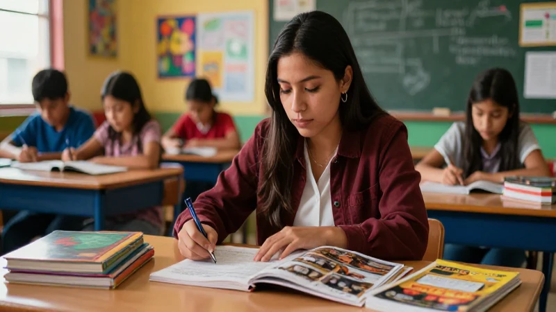 Aprendiz en México con recursos vibrantes