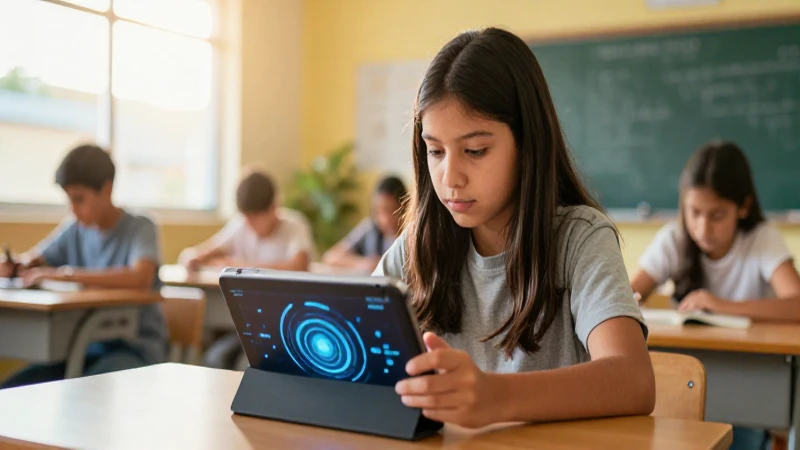 Los libros de tecnología más importantes para la educación en México 4 Estudiante mexicano aprendiendo con tecnología futurista
