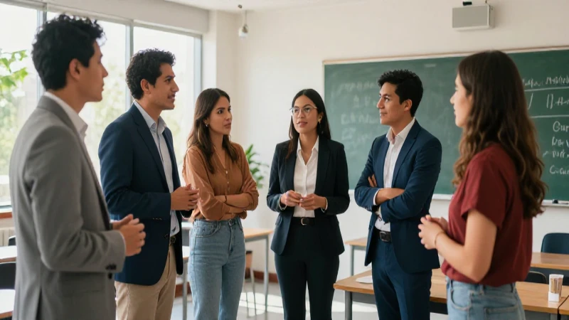 La escuela nueva: representantes y su impacto en la educación 3 Educadores mexicanos apasionados en un entorno moderno y vibrante