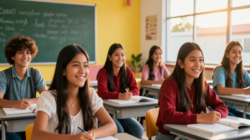 Superando los retos de la Nueva Escuela Mexicana 3 Estudiantes mexicanos sonriendo en aula moderna y vibrante