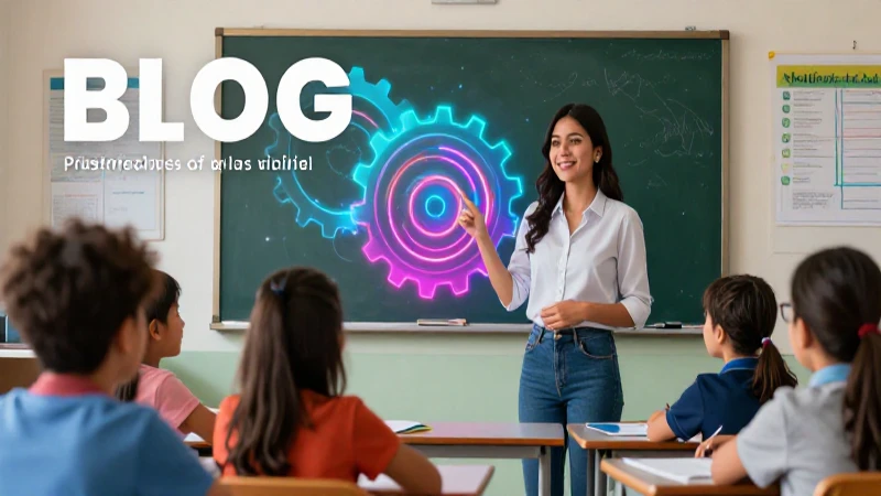 Educadora mexicana innovadora en aula vibrante