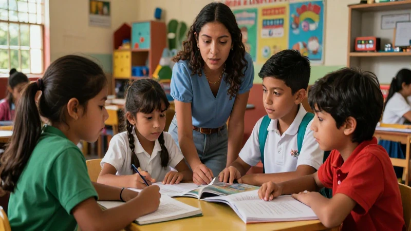 Transforma la educación con los principios clave de la Nueva Escuela Mexicana 4 Estudiantes colaboran en vibrante entorno educativo