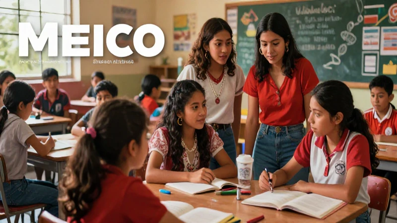 Estudiantes colaboran en vibrante aula mexicana