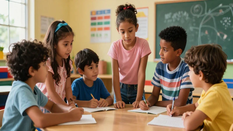 Programas educativos inclusivos: Conoce la Nueva Escuela Mexicana 4 Niños diversos colaboran en aula mexicana moderna