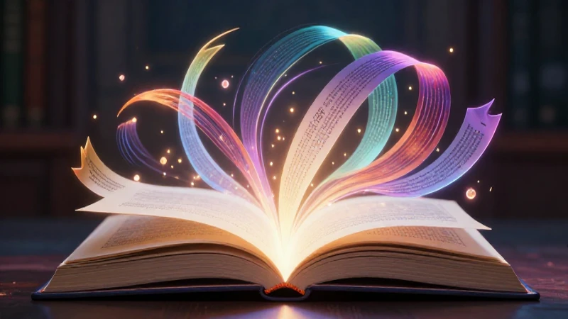 Qué son los recursos literarios y sus características clave 3 Libro abierto vibrante con estética educativa