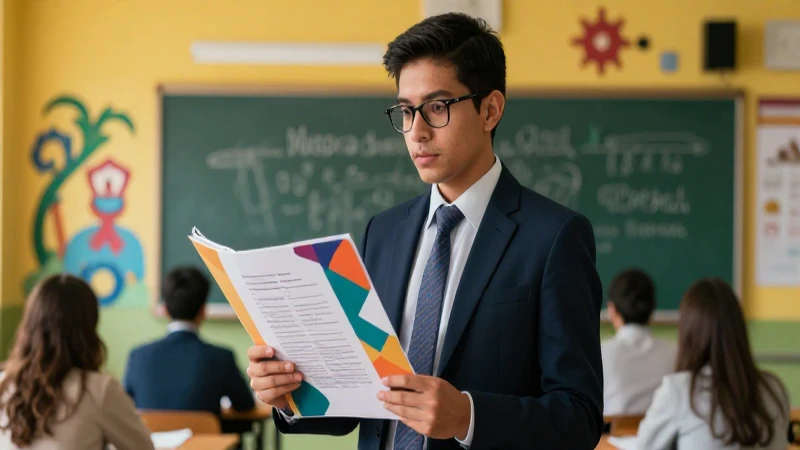 Requisitos y criterios para prácticas profesionales en la nueva escuela mexicana: ¡conócelos! 3 Educadora mexicana profesional en entorno académico vibrante